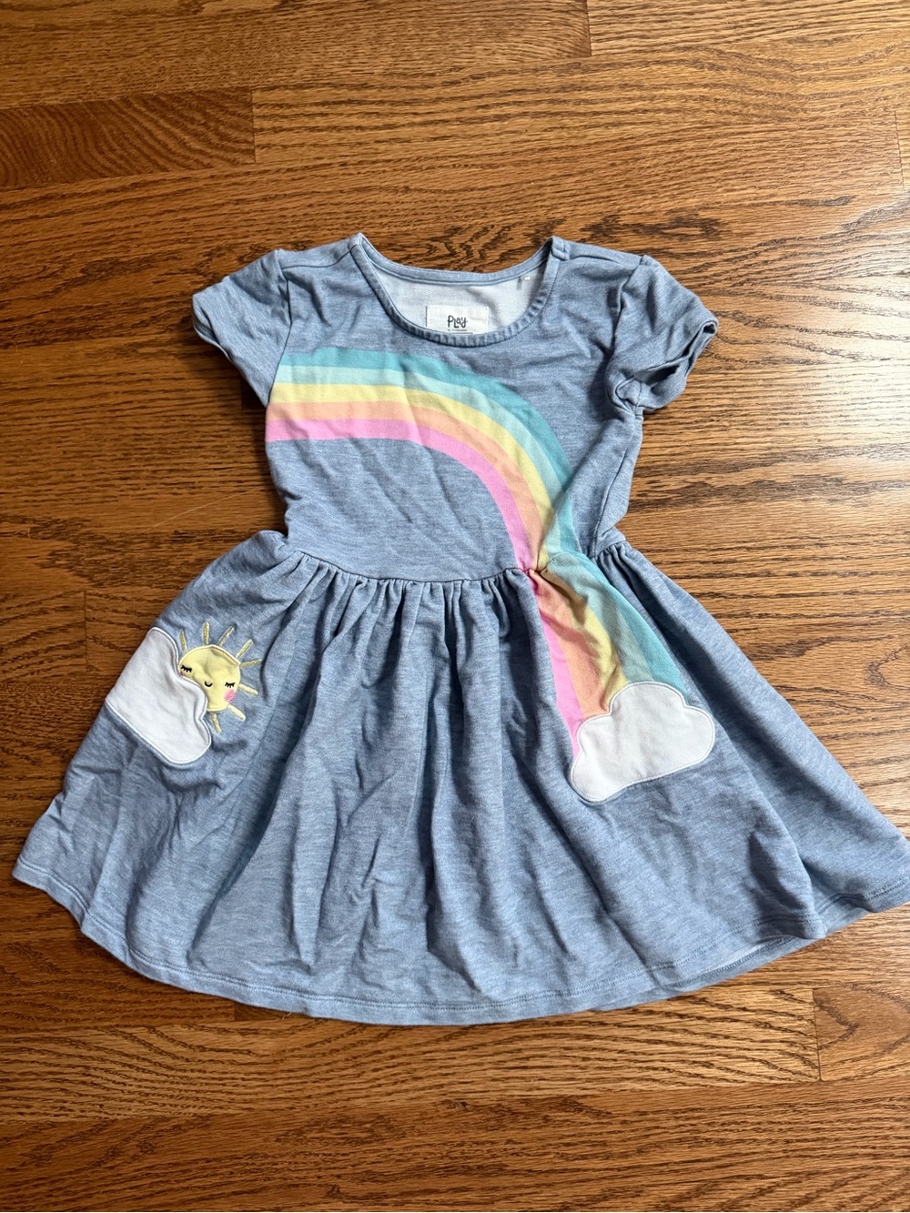 Little Sleepies Light Blue Rainbow & Sun Dress